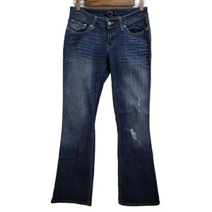 LEVI'S 528 Curvy Cut Jeans Distressed 7 M